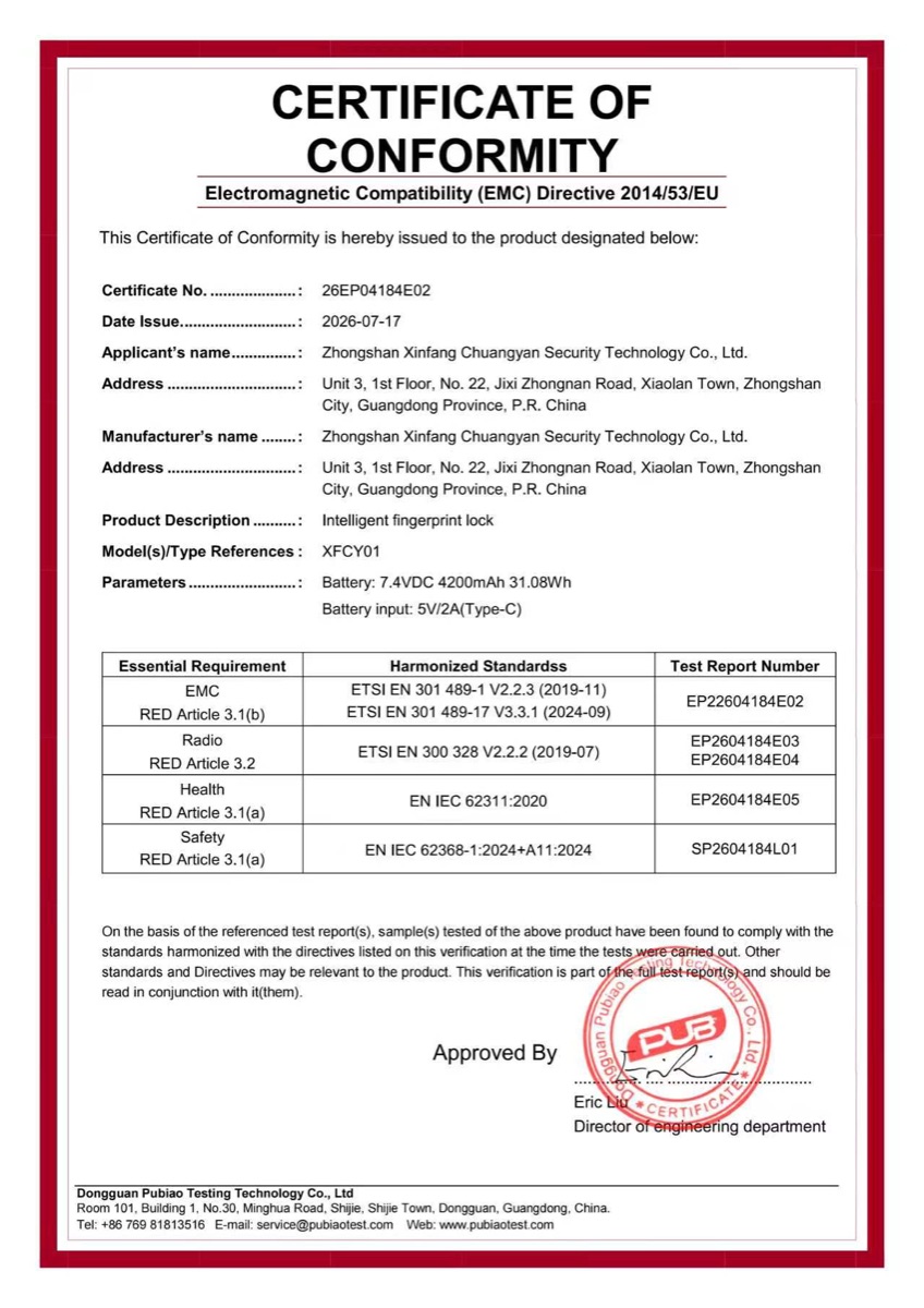 CE Certificate (Radio Equipment)
