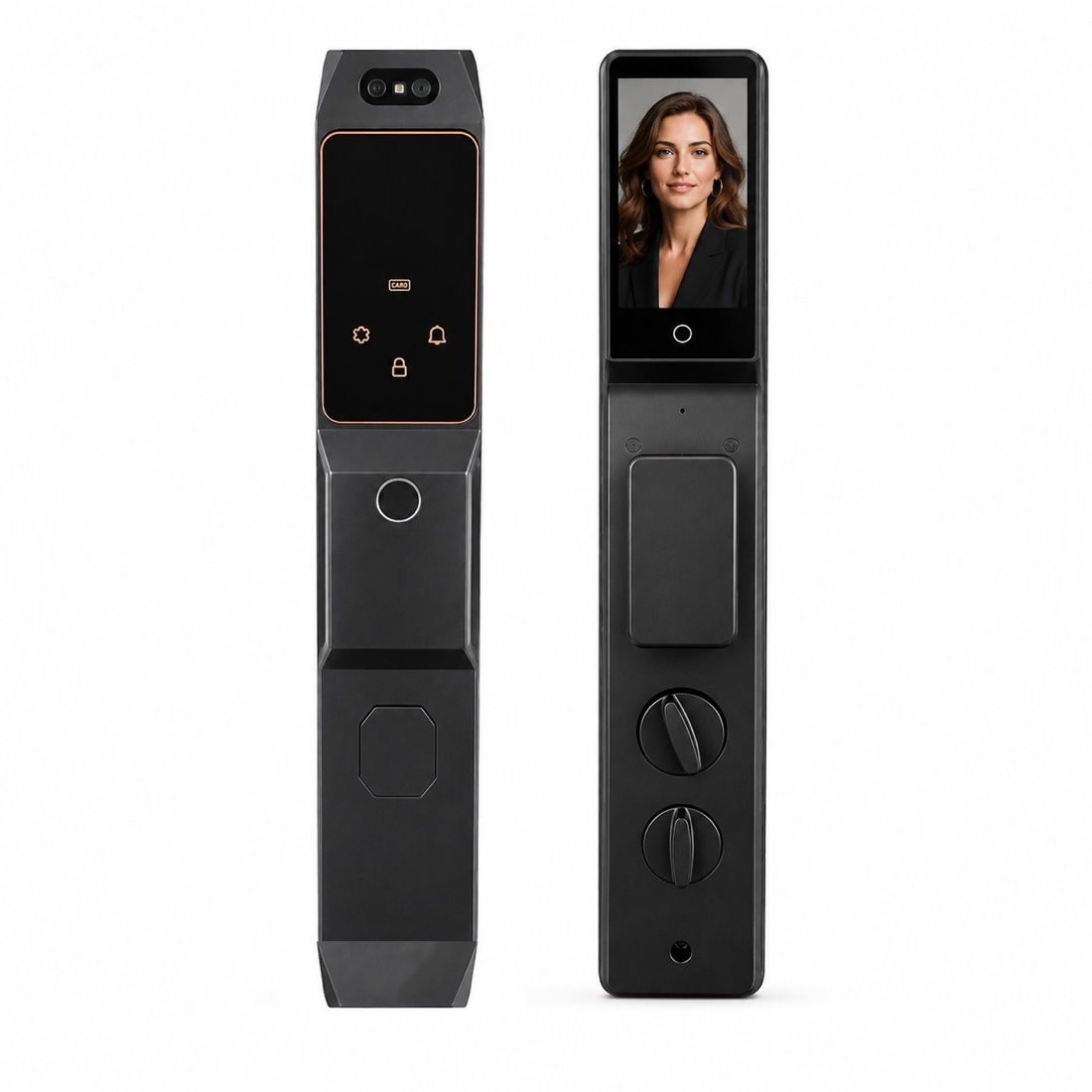 HP02 قفل ذكي بالتعرف على الوجه ثلاثي الأبعاد مع إنتركم فيديو